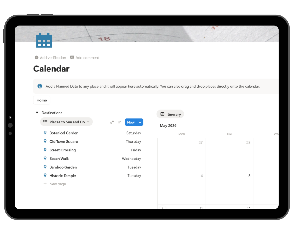Notion Template Travel Planner for People Who Hate Complicated Apps